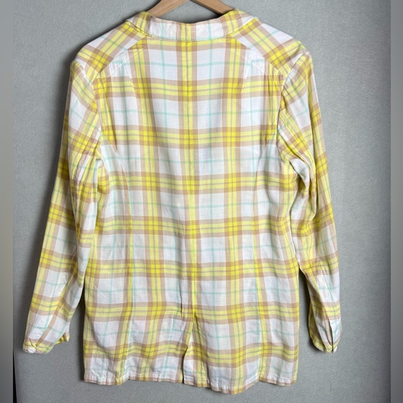 Rag & bone Women’s Margot Blazer Yellow Plaid 100% Cotton size 10 NWOT - Picture 9 of 12